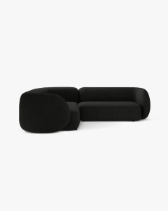 COLTAR SIMETRIC KATE, NEGRU, 252X252 CM, TAPITAT CU TAPITERIE DIN TEXTIL BOUCLE BALLO, MICADONI - Img 2