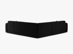 COLTAR SIMETRIC MOLINO, 252 CM, NEGRU, CU TAPITERIE DIN TEXTIL CATIFEA VELVET CASINO, MICADONI - Img 3
