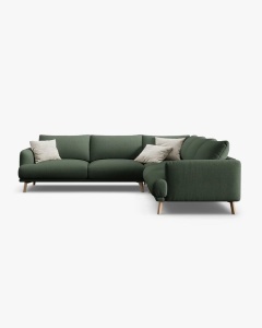 COLTAR SIMETRIC NAOMI, VERDE MUSCHI, 280X280CM, TAPITAT CU TAPITERIE DIN TEXTIL STRUCTURAT LIBERTY, MICADONI