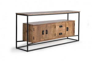 COMODA 180CM, MARO/NEGRU, DIN LEMN DE MANGO/METAL, GINER Y COLOMER - Img 2