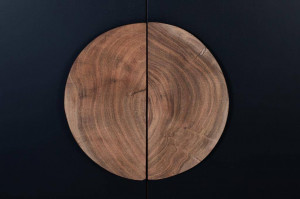 COMODA/BUFET 160CM, NATURAL/NEGRU, DIN LEMN DE MANGO, DESIGN EXTRAVAGANT - Img 8