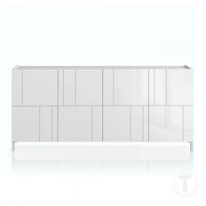 COMODA/BUFET 174CM, EDDY RANDOM, COD 5076, STIL MODERN, REALIZATA PANOURI LAMINATE, USI SEMIGRAFIATE - Img 2
