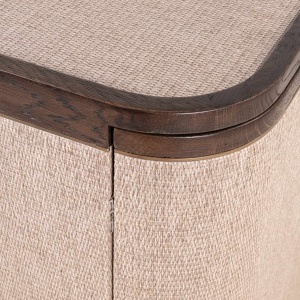 COMODA CU 4 USI, WILLOX, 214293, BEJ, CONFECTIONATA DIN PAL, METAL, TEXTIL SI LEMN DE STEJAR, RICHMOND INTERIORS - Img 2
