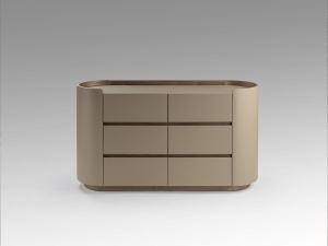 COMODA DORMITOR CIRZE 140CM, REALIZATA DIN METAL, MDF SI PIELE, DESIGN MODERN, PRODUS DE LUX