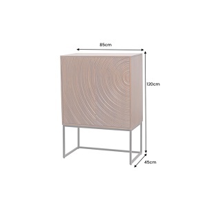 COMODA/DULAP LIVING, ORBIT 120CM, REALIZAT DIN LEMN DE MANGO 3D SI METAL, CULOARE NEAGRA, ARTIM GROUP SELECTION - Img 3