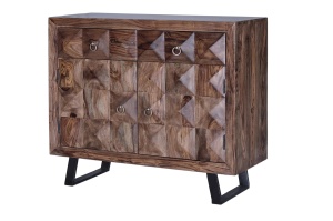COMODA LIVING AGRA 100CM, REALIZATA DIN LEMN DE PALISANDRU SI METAL, CULOARE CIRES INCHIS, GINER Y COLOMER