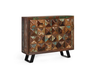 COMODA LIVING DIAMOND 100CM, REALIZATA DIN LEMN DE MANGO SI METAL, CULOARE MULTICOLOR, GINER Y COLOMER