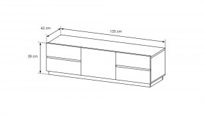 COMODA LIVING RTV CU LED INLINE 135 - DESIGN MODERN - Img 2