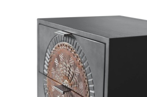 COMODA LIVING WOOD 45CM, REALIZATA DIN LEMN DE MANGO SI METAL, CULOARE GRI/MARO/NEGRU, GINER Y COLOMER - Img 4