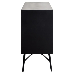 COMODA TETRO, 160 CM, NEGRU/CROM, DIN MDF, LEMN DE MANGO SI METAL, RICHMOND INTERIORS - Img 2