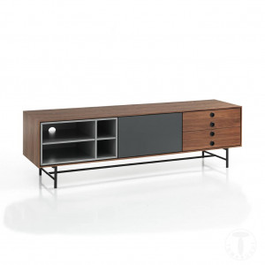 COMODA TV 170CM, CLEW, COD 3684, STIL MODERN, REALIZATA DIN MDF SI SUPORT DE METAL - Img 1