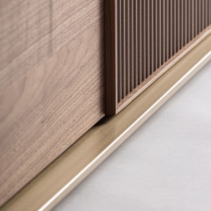 COMODA TV AISBY 200CM, LEMN DE FRASIN, STICLA SECURIZATA SI METAL, STIL CONTEMPORAN, VICAL HOME - Img 7