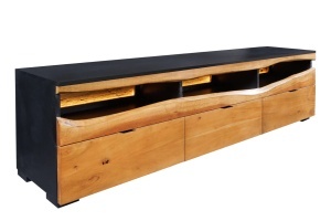 COMODA TV GRAND ACACIA 180CM, LEMN DE SALCAM SI ILUMINARE LED, CANTURI NATURALE, ARTIM GROUP SELECTION - Img 2