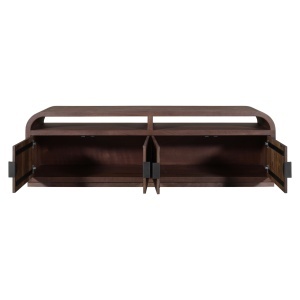 COMODA TV LIVING BALDWIN 180cm, REALIZATA DIN LEMN DE MANGO, CULOARE MARO, STIL MODERN - Img 2