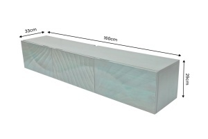 COMODA TV, SCORPION 160CM, REALIZAT DIN LEMN DE MANGO 3D, CULOARE TURCOAZ, ARTIM GROUP SELECTION - Img 4
