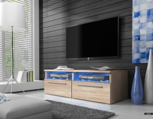 COMODA TV SIENA DIN LEMN SI PLACI LAMINATE - DIVERSE NUANTE - Img 3