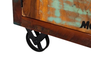 COMODA TV VERRIER 160CM, REALIZATA DIN LEMN DE MANGO SI METAL, CULOARE MULTICOLOR, GINER Y COLOMER - Img 7