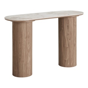CONSOLA ATHENS 120CM, DIN LEMN SI CERAMICA, CULOARE ALB/MARO, HOUSE NORDIC - Img 3