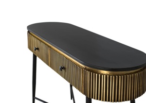 CONSOLA SAMBHAL 120CM, REALIZATA DIN LEMN DE MDF SI METAL, CULOARE BRON/NEGRU, GINER Y COLOMER - Img 4