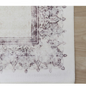 Covor 160x230 cm, crem/maro, LINON, 0000203329 - Img 4