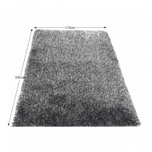 Covor 170x240 cm, crem/negru, VILAN, 0000194108 - Img 2