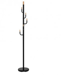 CUIER DE HAINE CACTUS, 179 CM, NEGRU/FAG, DIN METAL SI LEMN, STIL MODERN