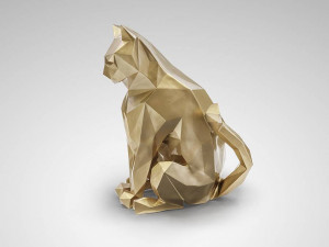 DECORATIUNE, FUTURE CAT, IN AURIU, 98CM, STIL EXCLUSIVIST, COD 598743 - Img 5