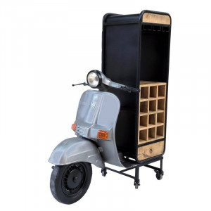 DULAP BAR, SCOOTER 150CM, LEMN SI METAL, COD 43600, MODEL ORIGINAL - Img 1