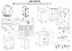 DULAP BUCATARIE VENTO D-30/82 ALB/BEJ STIL MODERN HALMAR - Img 2