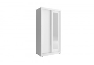 DULAP DORMITOR CU OGLINDA ALASKA 100 ALB DESIGN MODERN PSK - Img 2