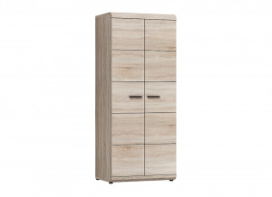 DULAP DORMITOR LINK 80 STEJAR SONOMA - DESIGN MODERN - Img 1