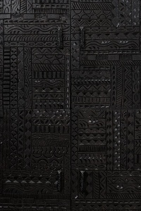 DULAP ELEGANT HIEROGLIFIC 90CM, REALIZAT DIN LEMN DE MANGO SI METAL, CULOARE NEGRU, GINER Y COLOMER - Img 3