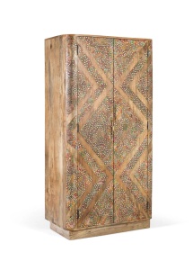 DULAP ELEGANT MOSAIC 90CM, REALIZAT DIN LEMN DE MANGO, CULOARE NATUR MULTICOLOR, GINER Y COLOMER