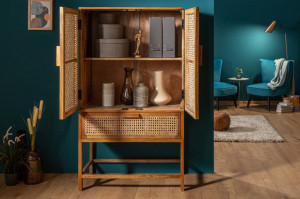 DULAP/VITRINA 140CM, BAMBOO LOUNGE, STIL VINTAGE, DIN LEMN MASIV DE MANGO, ARTIM GROUP SEELCTION - Img 3