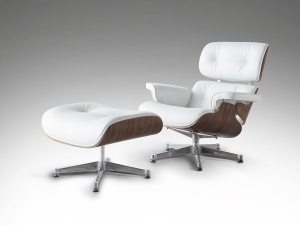 EAMES ALB, FORMAT DIN FOTOLIU+ TABURET, PIELE, FURNIR CURBAT SI METAL, DESIGN MODERN, SCHULLER - Img 3