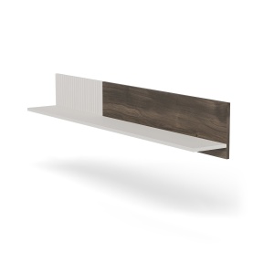 ETAJERA RANDOM 2 P-1, 150 CM, CASMIR/NUC/NEGRU, DIN MDF FURNIRUIT, POLIPROPILENA SI METAL, STIL MODERN - Img 2