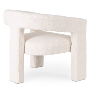 FOTOLIU, ARTIM MEBLE, REALIZAT DIN MATERIAL BOUCLE CREM SI METAL, STIL MODERN - Img 3