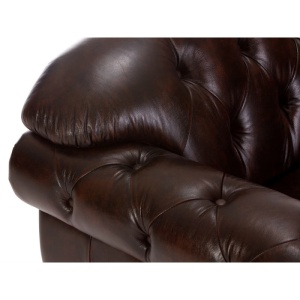 FOTOLIU CHESTERFIELD, DIN LEMN SI PIELE NATURALA, CULOARE MARO, ARTIM SELECTION - Img 2