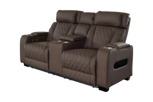 FOTOLIU CINEMA 2 LOCURI HOLLYWOOD, REGLABIL ELECTRIC, REALIZAT DIN PIELE ECO, CULOARE MARO, INVICTA INTERIOR