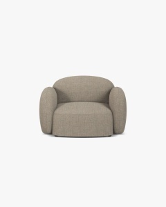 FOTOLIU CONFORTABIL BLAIR, 119X 95, MELANJ GRI-MARO, CU TAPITERIE DIN TEXTIL STRUCTURAT BALTIMORE, MICADONI