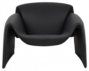 FOTOLIU CONFORTABIL FLESSI, NEGRU, TAPITAT CU PIELE ECOLOGICA, STIL MODERN - Img 3