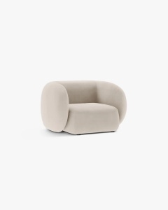 FOTOLIU CONFORTABIL KATE, BEJ, 108X89 CM, TAPITAT CU TAPITERIE DIN TEXTIL CATIFEA SALVADOR, MICADONI - Img 2