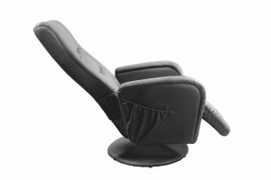 FOTOLIU CONFORTABIL PULSAR, NEGRU, TAPITERIE DIN PIELE ECOLOGICA, CU FUNCTIE DE RABATARE SI MASAJ, STIL MODERN - Img 2