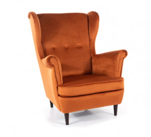 FOTOLIU CONFORTABIL STIL LORD, SCORTISOARA 4215/WENGE, TAPITERIE DIN CATIFEA SI PICIOARE DIN LEMN