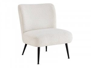 FOTOLIU CONFORTABIL TEDDY, ALB/NEGRU, CU TAPITERIE DIN TEXTIL PUFOS, STIL MODERN, SIGNAL