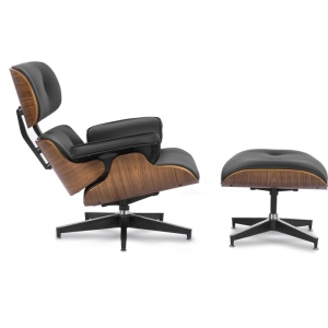 FOTOLIU CU TABURET, ARTIM, NEGRU/NATUR, MATERIAL LEMNOS, METAL SI PIELE ECO, STIL MODERN - Img 5