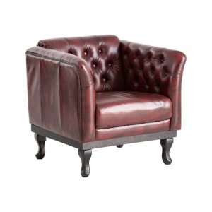 FOTOLIU DE LUX CHESTERFIELD DOVER, DIN PIELE NATURALA, CULOARE ROSU, ARTIM SELECTION - Img 6