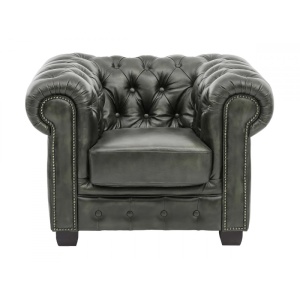 FOTOLIU DE LUX CHESTERFIELD DOVER, DIN PIELE NATURALA, CULOARE VERDE, ARTIM SELECTION