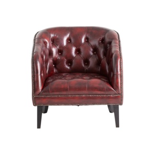 FOTOLIU DE LUX CHESTERFIELD OAKLAND, DIN PIELE NATURALA, CULOARE ROSIE, ARTIM SELECTION