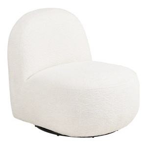 FOTOLIU DE RELAXARE ROTATIV MILO, DIN METAL SI TEXTIL, CULOARE ALB, HOUSE NORDIC